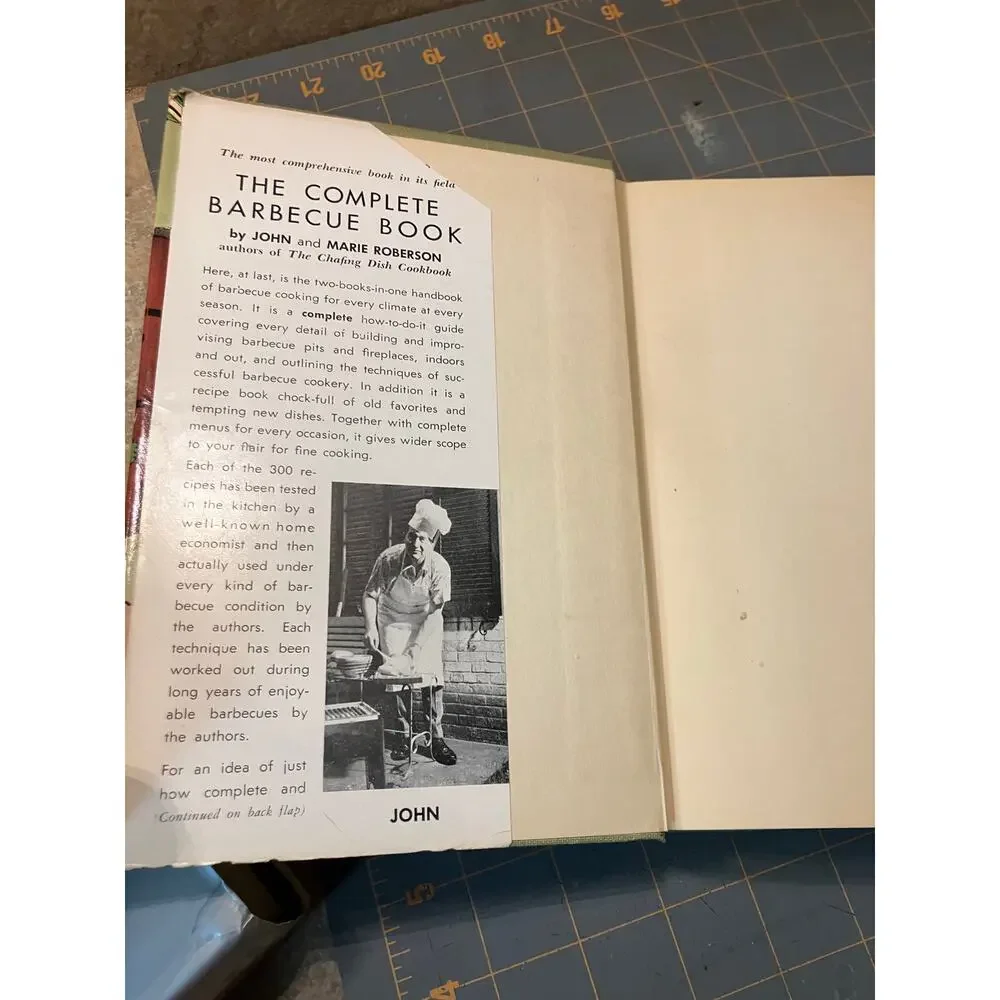 The Complete Barbecue Book HARDCOVER Dust Jacket ROBERSON DIY First Edition 1951